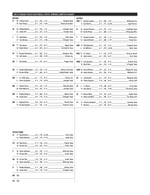 Football Depth Chart Template - Fill Out and Sign Printable PDF Template |  signNow