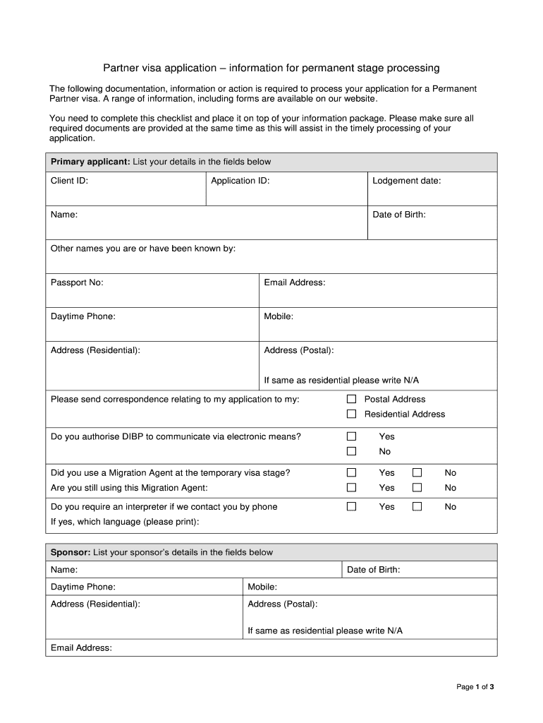 Visa Online Services  Form