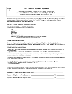 Food Employee Reporting Agreement Dec Alaska  Form