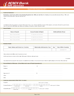 Icici Bank Nomination Form Da1