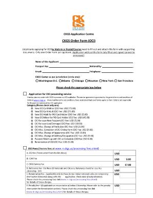 CKGS Order Form OCI