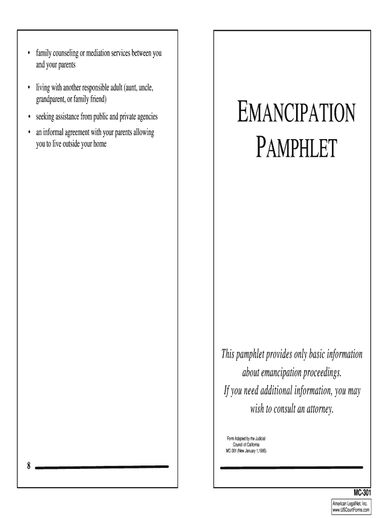 Emancipation Paperwork  Form