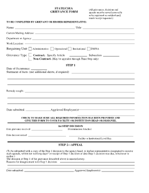 CSEA Grievance Form PDF