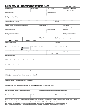 Illinois Form 45 Printable