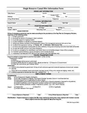Casual Hire Form