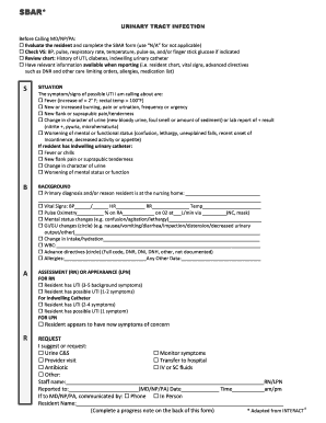 Sbar for Uti  Form