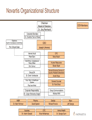 Novartis Organizational Chart  Form