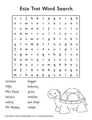 Esio Trot Wordsearch  Form