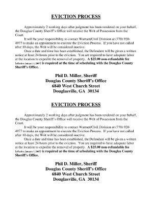 Douglas County Eviction Process  Form