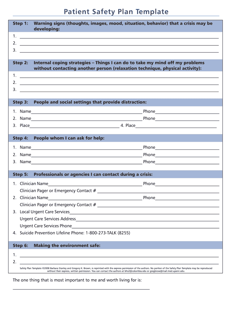 Safety Plan Template Form the Form in Seconds Fill Out and Sign