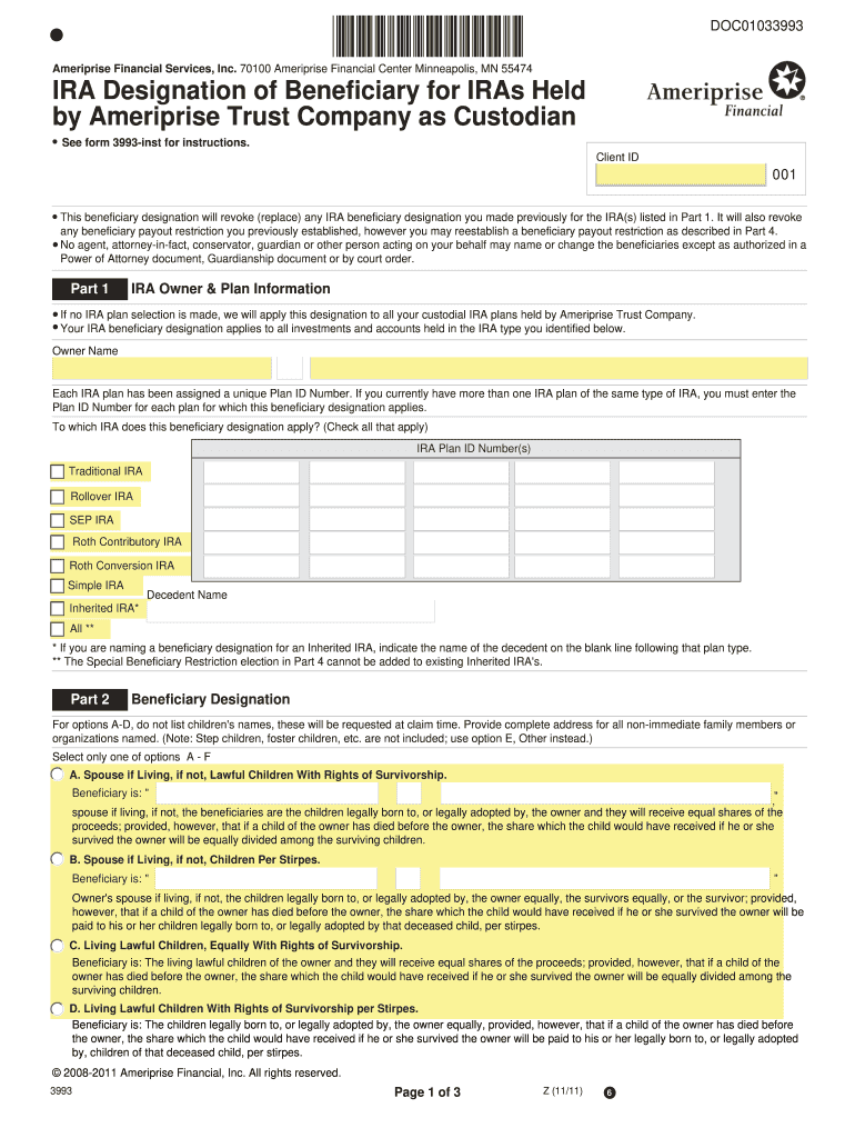 Form 3993  Ameriprise Financial