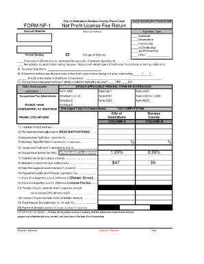 Tax Form for City of Owensboro