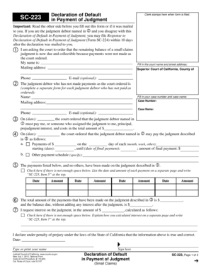 Ca Sc 223  Form