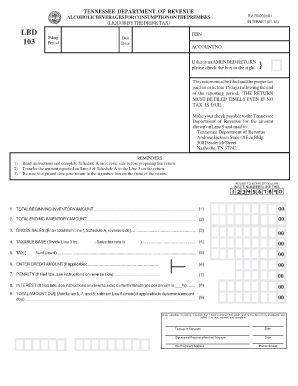 Alcoholic Beverages for Consumption on Premises Liquor TN Gov Tn  Form