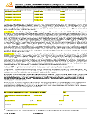 Sky Zone Everett  Form