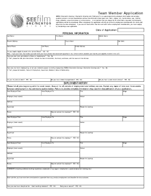 Seefilm Team Application  Form