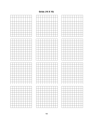 10 X 10 Grid Printable  Form