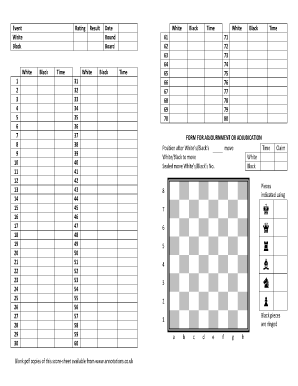 Chess Notation Symbols  Form