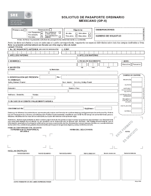 Solicitud De Pasaporte  Form