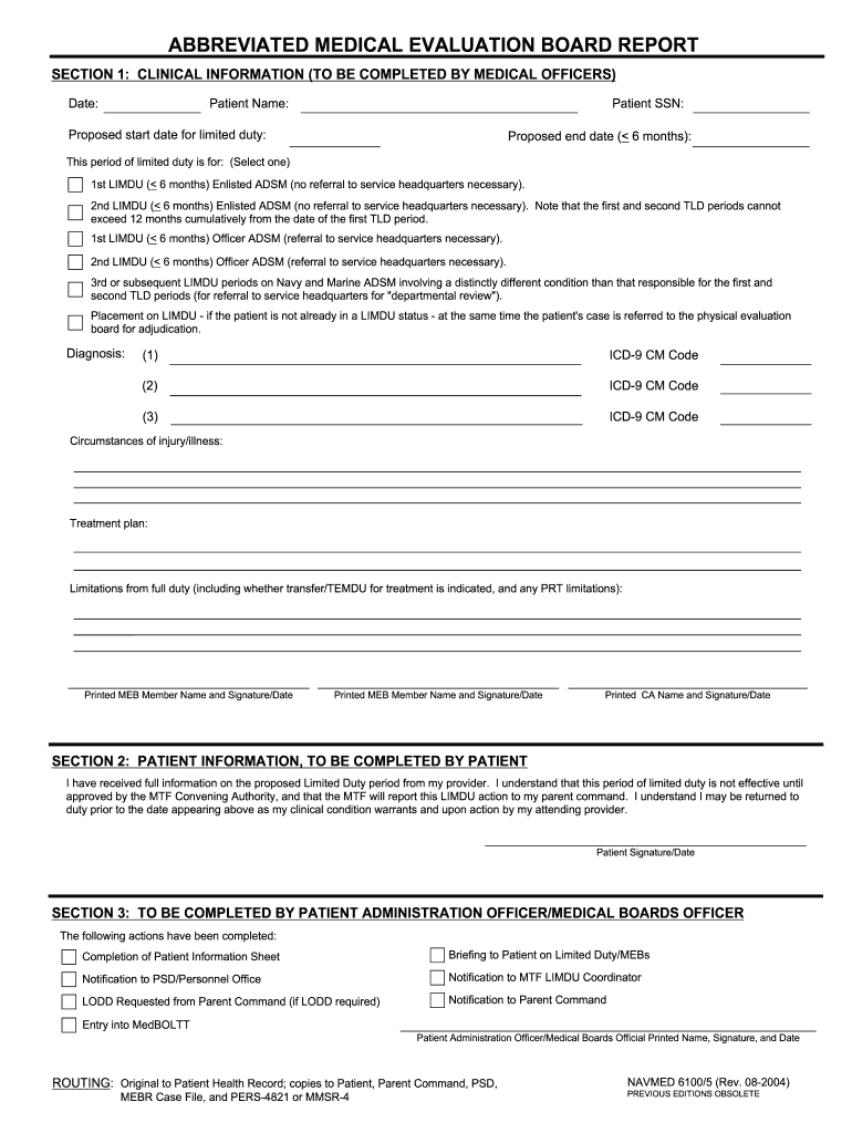 Navmed 6100 5  Form