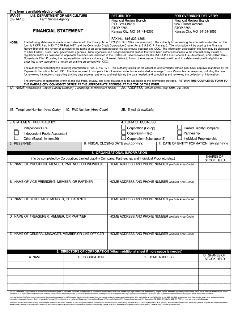 Wa 51 2  Form