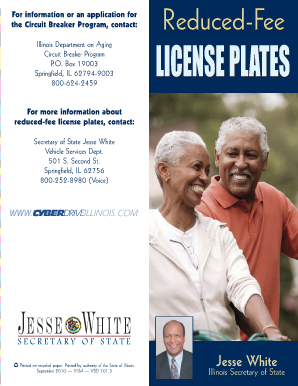  Reduced Fee License Plate Program CyberDrive Illinois 2010