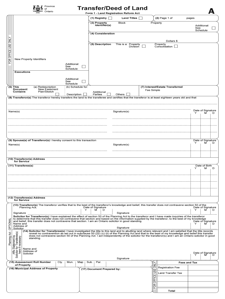 Quitclaim Deed Ontario  Form