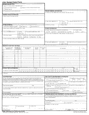 ADA Dental Claim Form Provider MO HealthNet Manuals