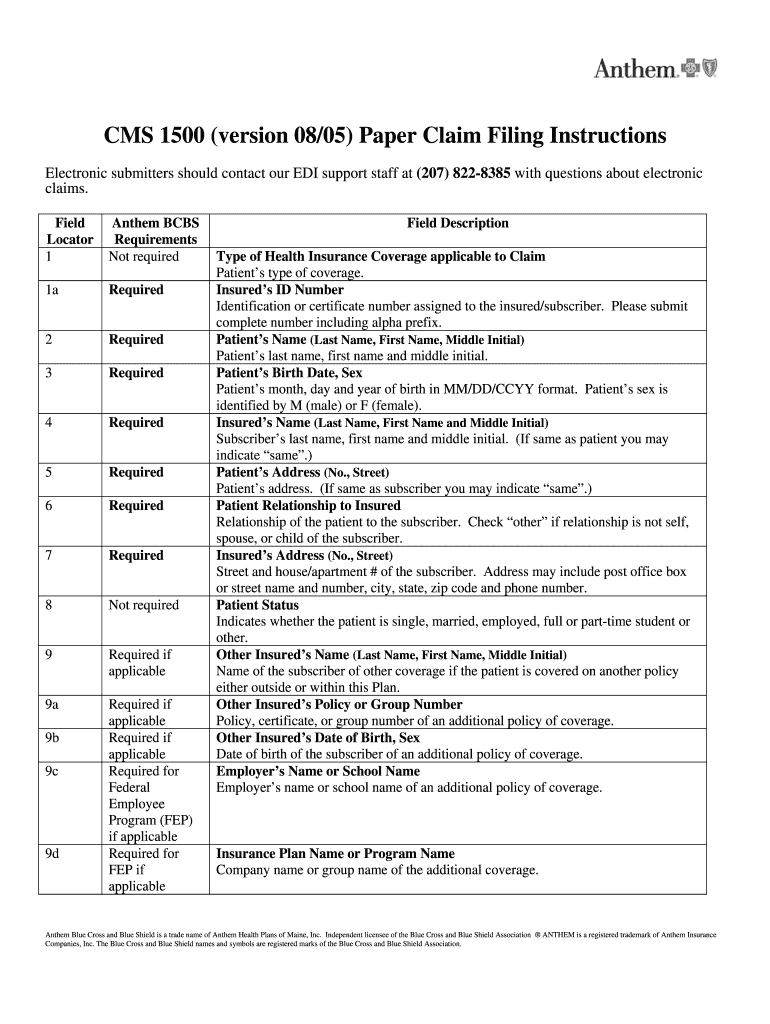  Anthem Par Form PDF Online 2009-2024