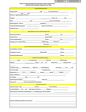 Dialysis Communication Form