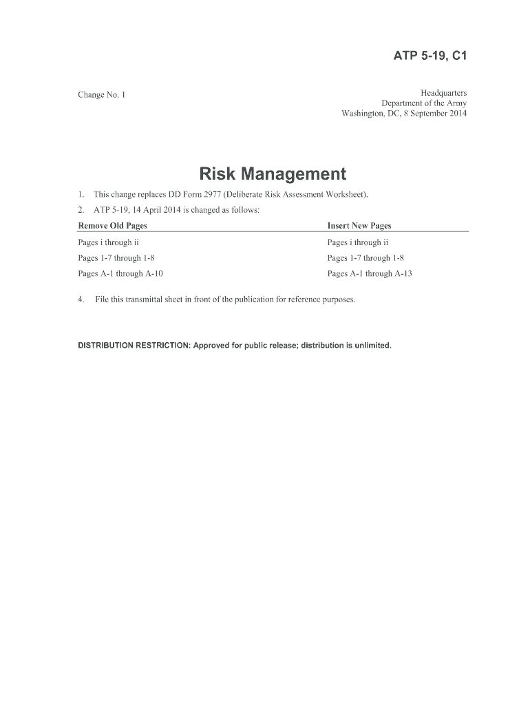  Dd Form 2977 Sep Army Pubs 2014-2024