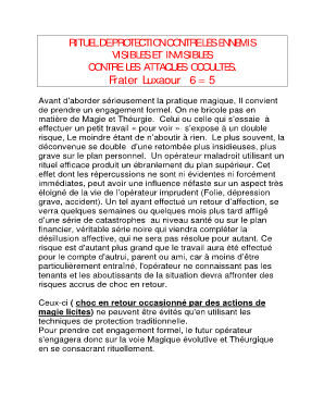 Pri Re De Protection Contre Les Ennemis Visibles Et Invisibles PDF  Form