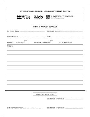 Ielts Answer Sheet PDF  Form