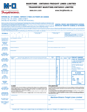 Maritime Ontario Tracking  Form