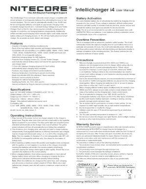 Nitecore New I4 Manual Form
