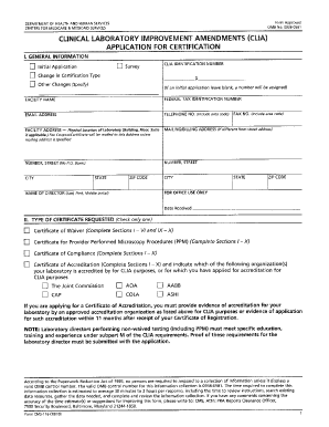 Clia Form