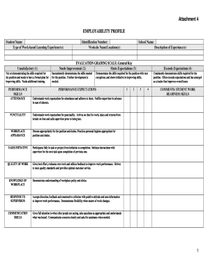 Employability Profile  Form