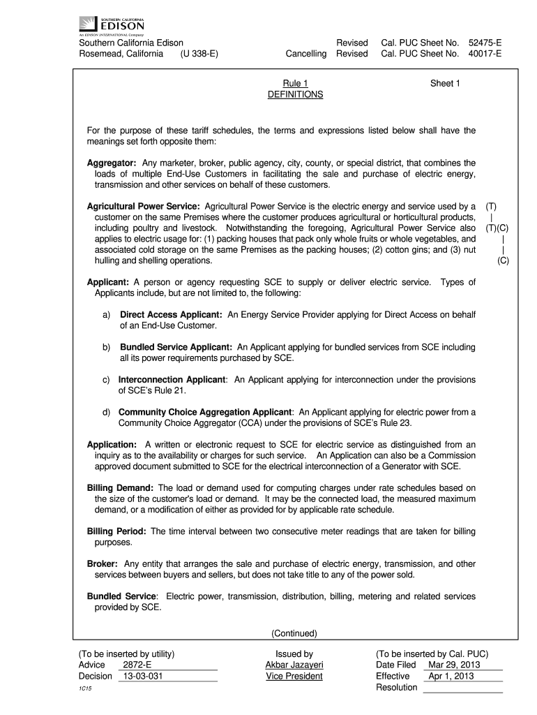 Southern California Edison Bill Template  Form