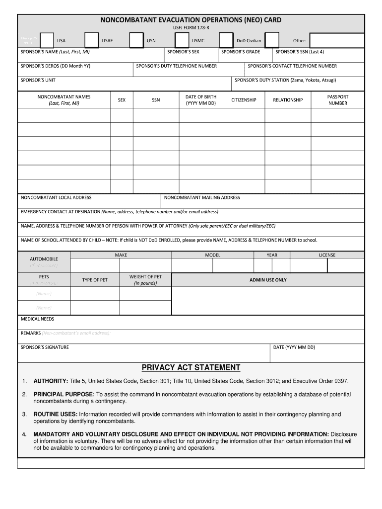 Usfj Form 178 R