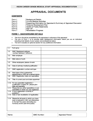 Appraisal Document  Form