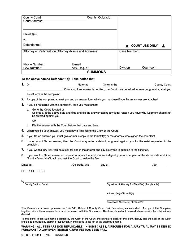 Crcp Form