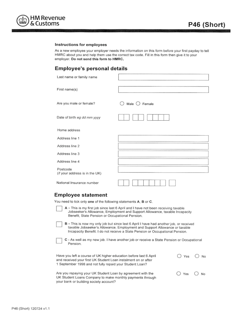  P46 Form 2012