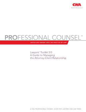 Cna Lawyers Toolkit  Form