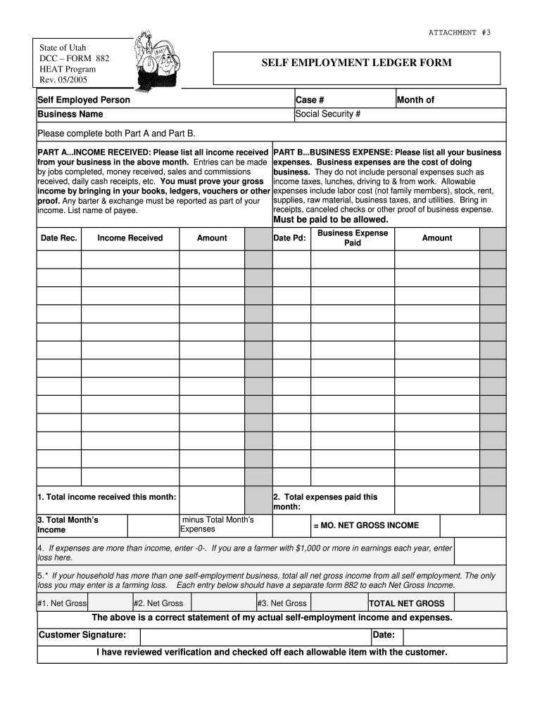 Self Employment Ledger Template 2005 2024 Form Fill Out And Sign