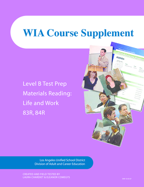 Answer for Wia Course Suplement  Form