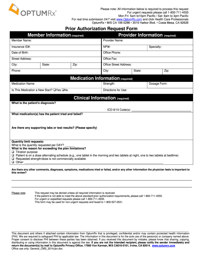 Medication Prior Authorization Request Form UnitedHealthcare