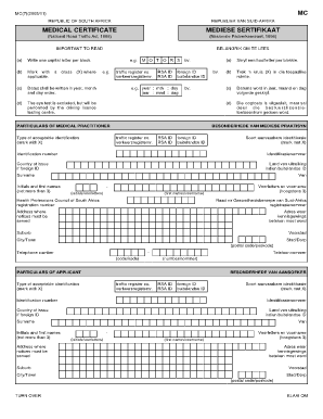 Pdp Medical Form