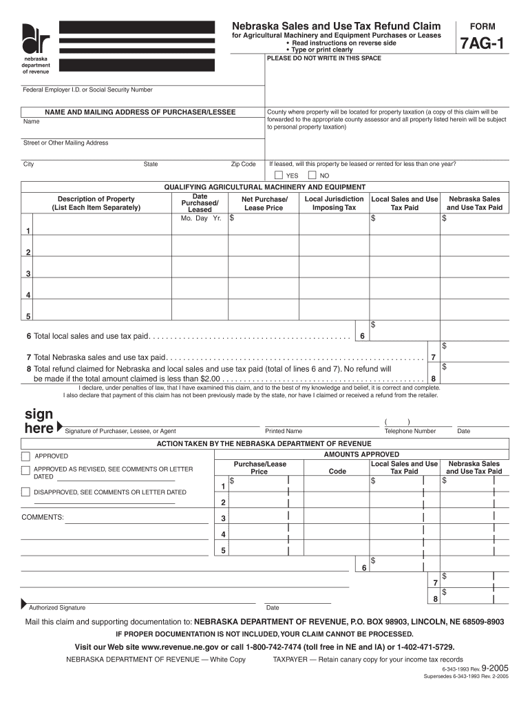  Nebraska 1 Form 2005