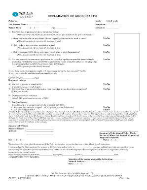 Sbi Life Dgh Form