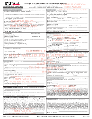 Spanish Rental Application  Form